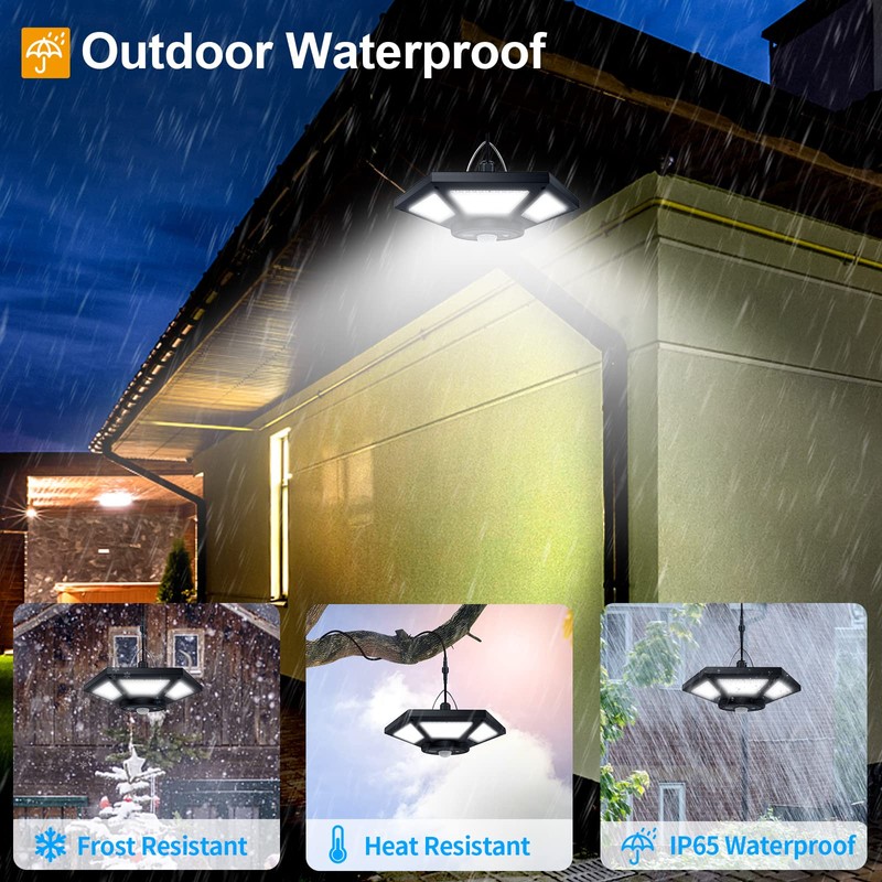 AEQ Solar Shed Light Solar Pendant Light Indoor Outdoor Work