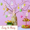 Easter Bunny Gnome Ornaments, 12-Count Set of Hanging Decorations Rustic