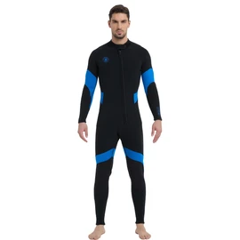 Lemorecn 2mm Wetsuits Front Zip for Men, Men's 2mm Wetsuit Super-Stretch Neoprene Full Body Diving Suit for Water Sports(0201BLACKBLUE-3XL)