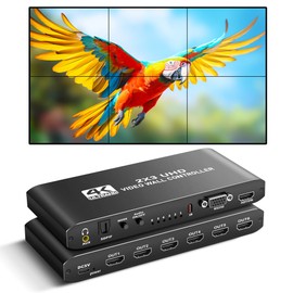 avedio links 2x3 HDMI Video Wall Controller, 1080P@60Hz HDMI TV Wall Processor with Audio Out, 4K HDMI Video Image Processor with RS232, Support 180°Rotate for 2x2 Mode, Splicing for 1x6, 1x5, 3x2 etc