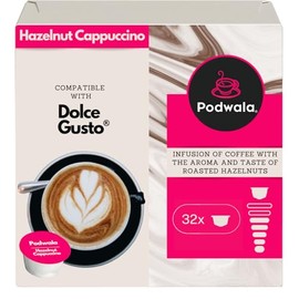 Podwala Dolce Gusto Compatible Hazelnut Cappuccino Pods - total of 32 Hazelnut Cappuccino Pods (32 Pods, 32 Servings)