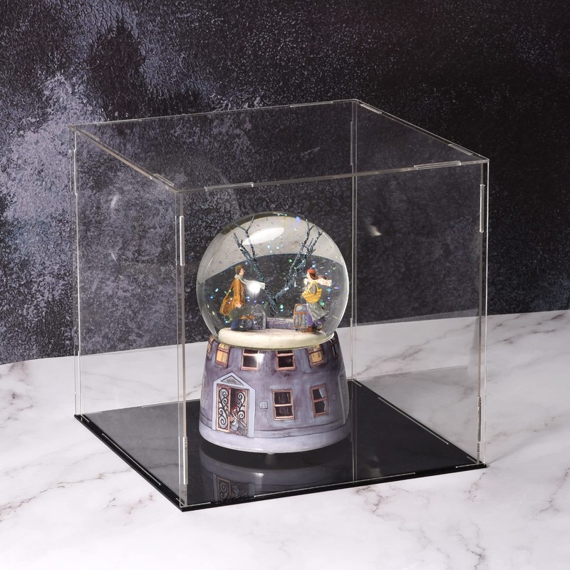 sourcing map Acrylic Clear Display Case Box Dustproof Protection Cube