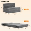 LIVACTI Folding Sofa Bed, Convertible Sleeper Chair with Pillow, High