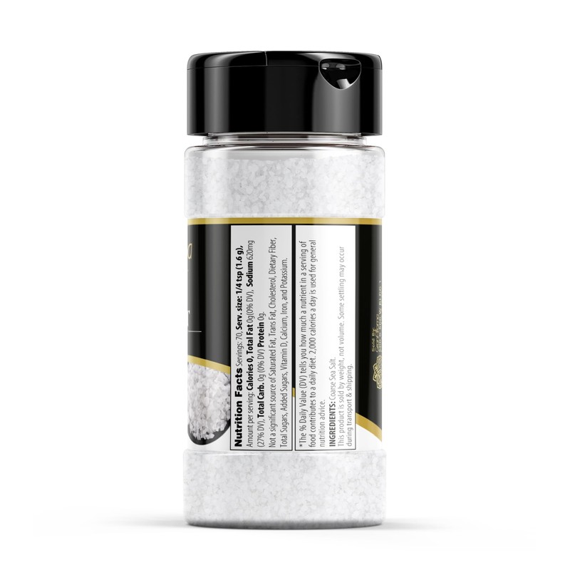 GranAroma Coarse Sea Salt, Finishing Salt, Cooking and Bath Additive