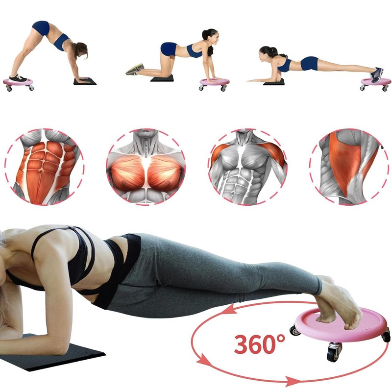 Paifeancodill Sliding Ab Muscle Wheel,Abdominal Disc Wheel Roller Trainer, Fitness