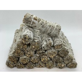24 Pack California White Sage Smudge Sticks, 4" Hand-Tied Smudge Bundles, Fresh Sage for Cleansing & Healing, Bulk Lot