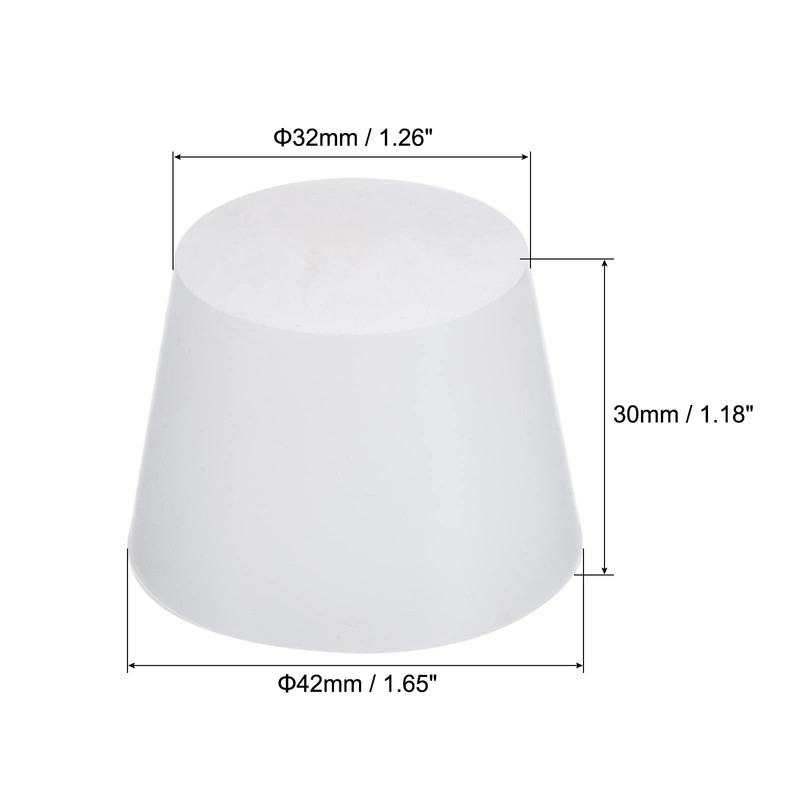 sourcing map 2 pieces rubber stoppers cone-shaped plugs 32 mm