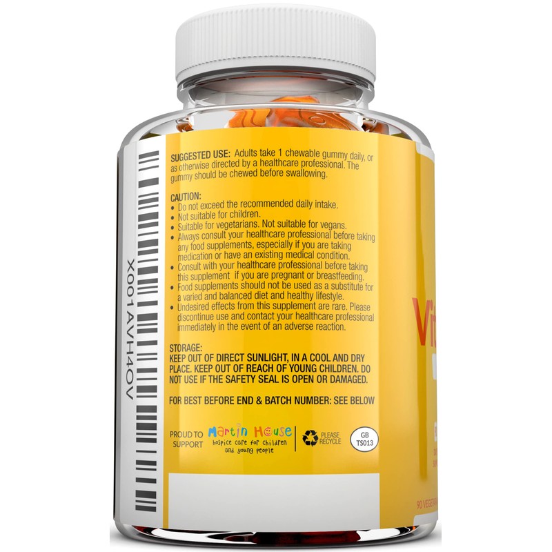 Vitamin D3 Gummies 4000 IU Adults - 90 Gummies -