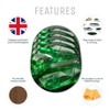 4 Set - Green Emerald Stone Imitation Coasters - Kitchen