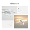 minfair Modern LED Ceiling Light,Round Geometry Ceiling Lamp,Chic Chandelier 4500K