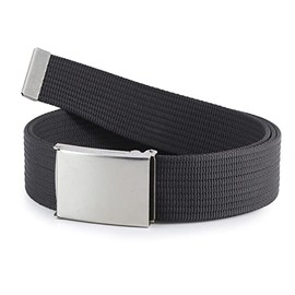 Ladeheid Men's Belt Male Fabric Belt Hessian P90, graphitegray