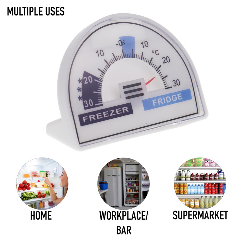 Fridge Thermometer or Freezer Thermometer Dial with Recommended Temperature Zones