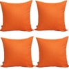 4-Pack Cotton Comfortable Solid Decorative Throw Pillow Case Square Cushion