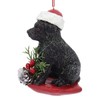 Kurt Adler Labrador Retriever Puppy on Bed Ornaments Set 9.5