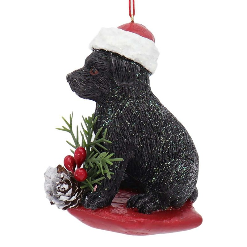 Kurt Adler Labrador Retriever Puppy on Bed Ornaments Set 9.5