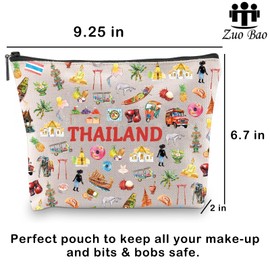 Thailand Gift Thai Flag Cosmetic Bag Thailand Native Gift Thailand Lover Gift Thailand Travel (Thailand)