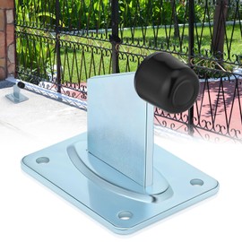 MorningRo End Stop Heavy Duty Gate Stopper Floor Mount, 4-5/8" Height, Outdoor Door Stop Gate Stopper with Base Plate Large Rubber for Sliding Driveway Gate, Swing or Rolling Gates and Doors