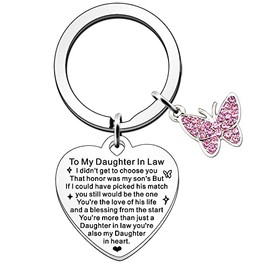FMCC Daughter in Law Gifts- Daughter in Law Birthday Gifts Anniversary Valentines Wedding Gifts for Daughter in Law (in Heart)