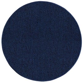 Ambiant Broadway Collection Pet Friendly Indoor Outdoor Area Rugs Blue - 4' Round, Stain & Fade Resistant, Easy Care, Pet & Kids Friendly, Made in USA, Perfect for Weddings & Everyday Use!