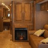 RecPro RV 18" Recessed Electric Fireplace | Glass with Log