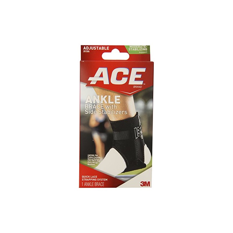 ACE Ankle Brace with Side Stabilizers One Size 1 Each