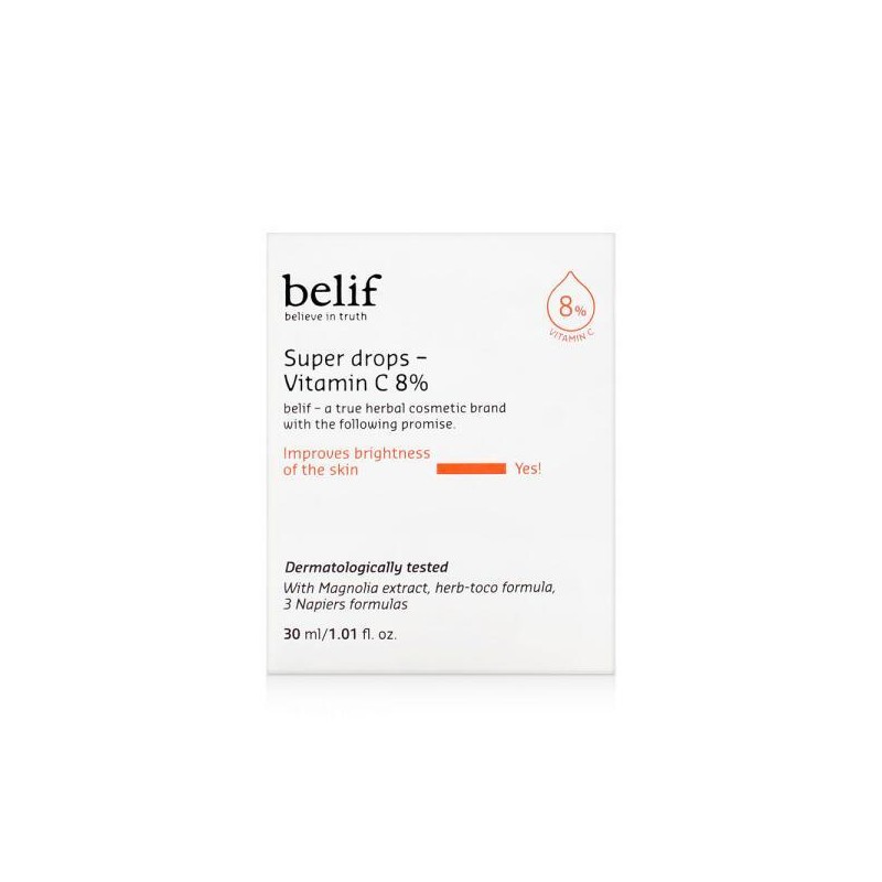 Biligyeobei罗马拼音：Bilifui 아트박스/빌리프 빌리프 슈퍼 드랍스-비타민C 8퍼센트 30ml 앰플 세럼 Artbox/Belif