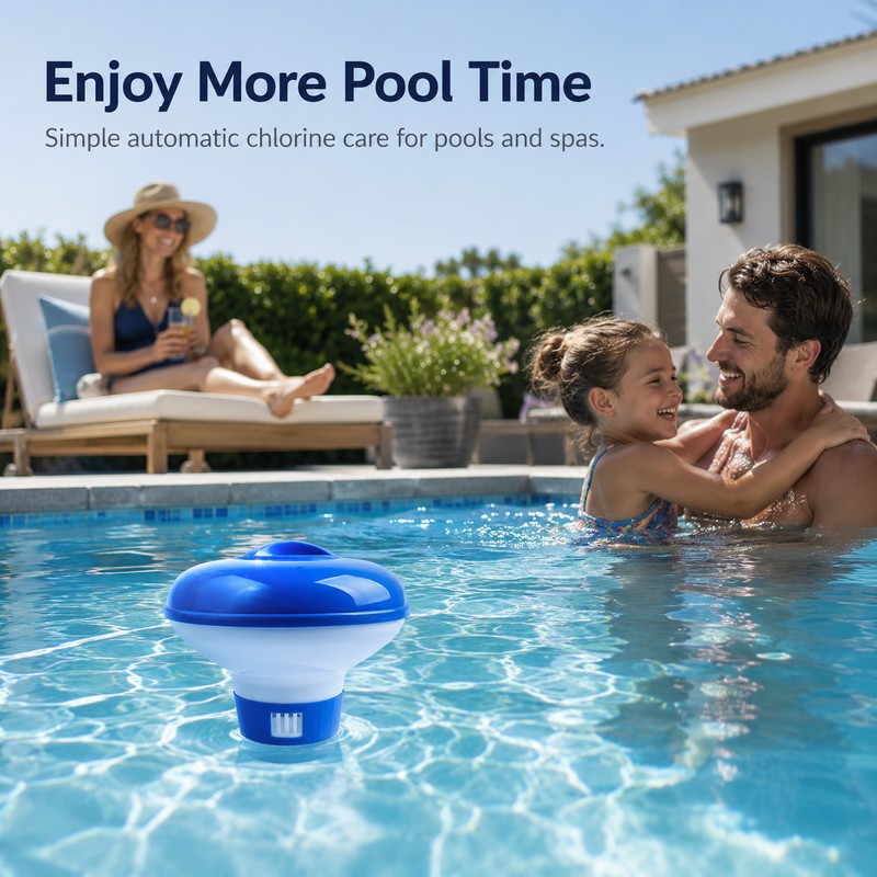Floating Chlorine Tablet Dispenser for Pools & Spas – Adjustable