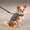 Zack & Zoey Dog Houndstooth Harness Vest BLACK XXSMALL