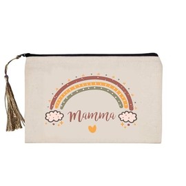Super Mama Make-up Tasche Geschenk Party Jahrestag Weihnachten, beige