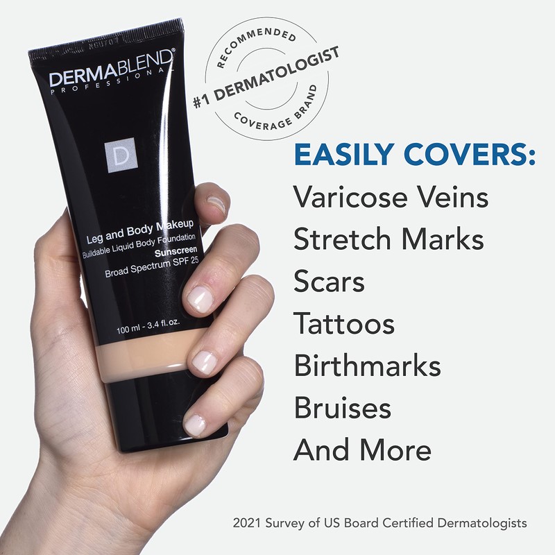 Dermablend Leg & Body Makeup Foundation SPF 25, 10N, 3.4