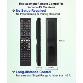 JISOWA Remote Control for Yamaha HTR-3063 RX-V471 YHT-597 HTR-4064 RX-V375 YHT-697 HTR-5066 RX-V565 HTR-6280 RX-V575 RX-A710 YHT-799U RX-V671 YHT-395 RX-V1065 YHT-497 AV Receiver Replacement