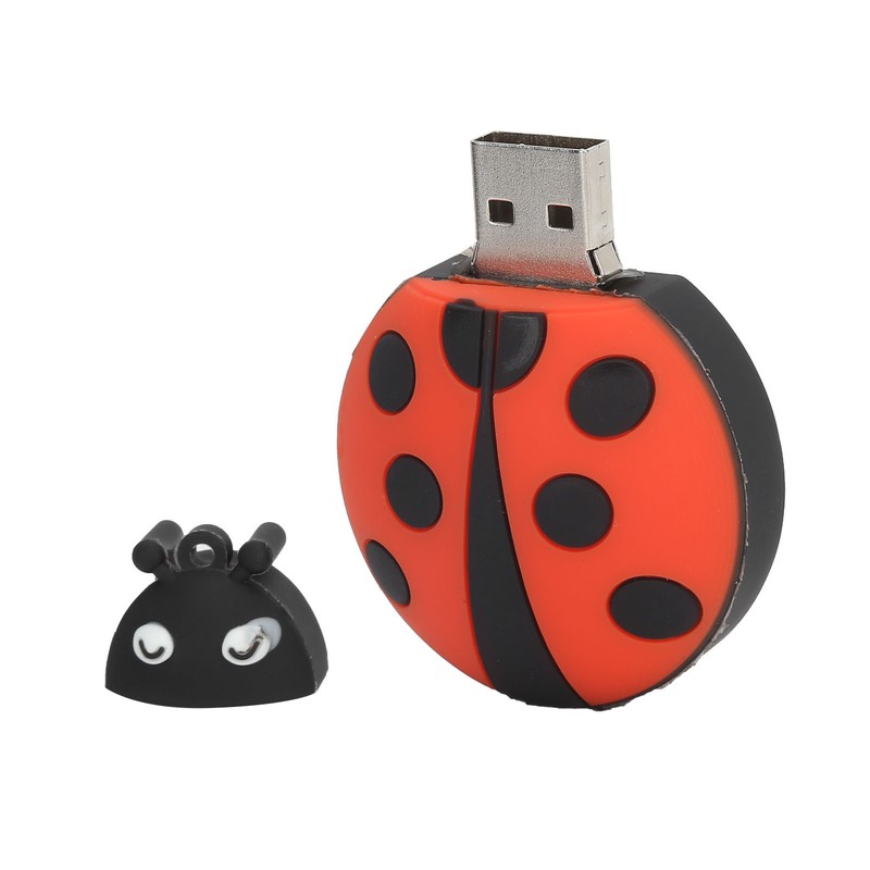 Flash Drive Cute Cartoon Ladybug Compatible Storage Optional USB Thumb