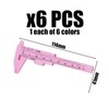 6 Pieces Of Vernier Calipers, Mini Plastic Calipers, Reusable Measurement