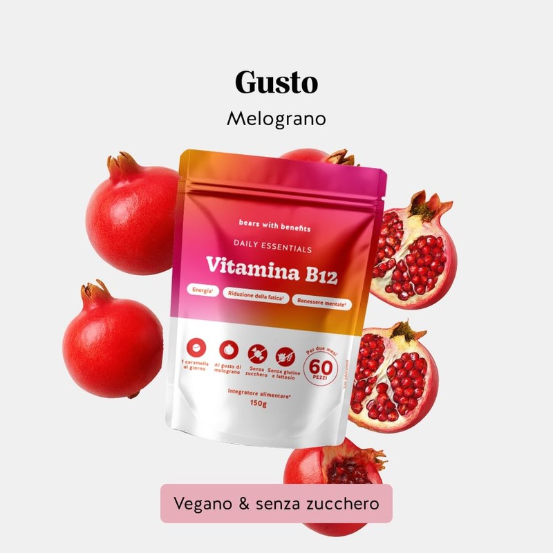 Vitamina B12 400µg Gummies - Daily Essentials – Metabolismo Energetico,