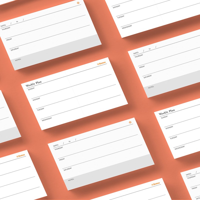 Notsu Week Plan Scored Note Cards (Pack of 50) |