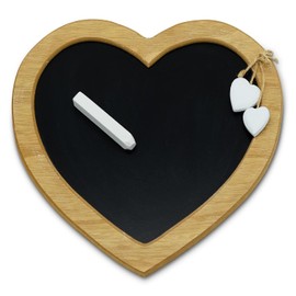 FeinKnick Stylish Chalkboard with Chalk as Heart in Vintage Style - Decorative Chalkboard Love for Hanging - Decorative Chalkboard in Country House Style - Slate Board Size 31 x 28 cm