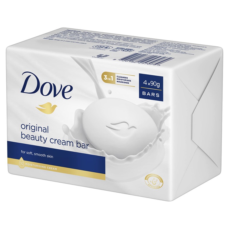 Dove Beauty Cream Bar Original Soap (4 x 90g bars)