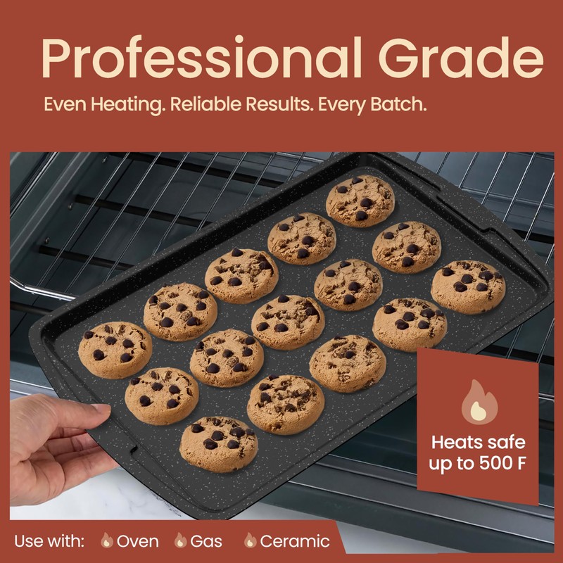 Bakken Swiss Cookie Sheet 3 Piece Set - Non-Stick, Stackable