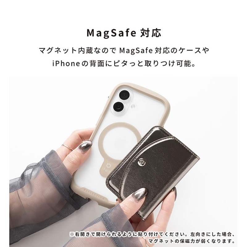 Hamy iFace MagSynq Card Wallet Compatible with MagSafe (Side Flap),