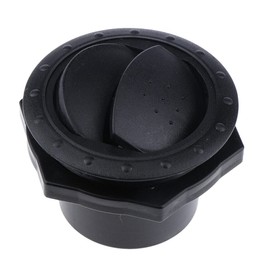 Riloer 60 mm Black Round AC Universal Air Outlet Vent with Dashboard Vents 360° Adjustable Round Electroplating Button Roof Fan for Motorhome Bus Boat Yacht