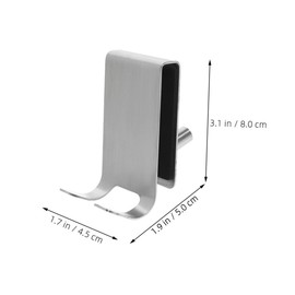 SEWACC 2pcs Stainless Steel Over Door Towel Hooks for Shower Doors Heavy Duty Dual Hook Hanger for Bathroom Accessories for Towels Robes Space Saving Organization