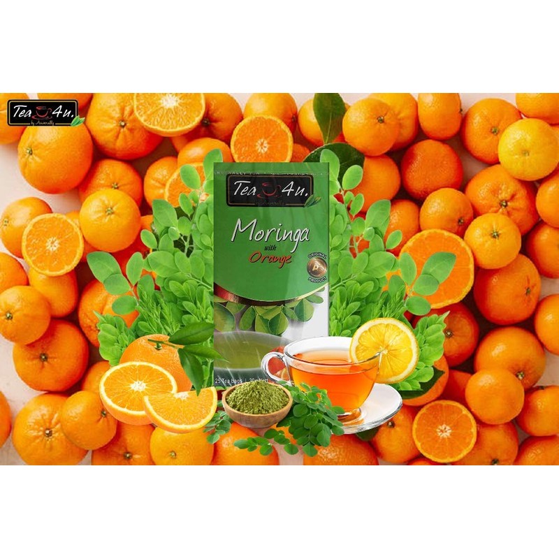 Tea4U Antioxidant Rich Moringa Oleifera Energy Tea - Orange Tea