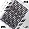 Individual-Lashes 320PCS 60D+80D DIY Lash Extension Kit with Bond and