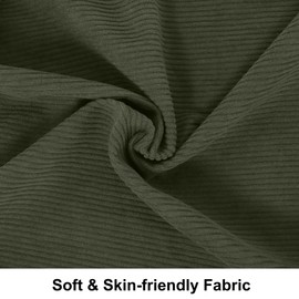 ZhengYue Corduroy Women Tote Bag Large Cord Shoulder Bag with Zipper and Pockets Large Capacity for College School Work Travel Shopping Travel Daily Use Army Green