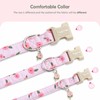 Faygarsle Pink Floral Dog Collar with Roses Pattern, Spring Summer