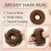 2PCS Small Cute Messy Bun Hair Piece for Thin Hair