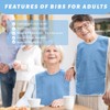 CATOR Pack of 2 Bibs for Adults, Seniors, Reusable, Washable,
