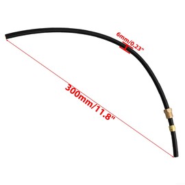 Compressed Air Compressor Nylon Hose Air Pump Hose High Pressure Hose with 4 Copper Core Parts for Pressure Switch and Check Valve Connection 300 mm 6 mm Outer Diameter