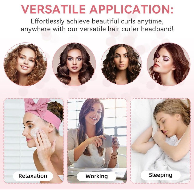 Rizadores de Cabello Sin Calor, 9 Pcs, Kit de Ondas