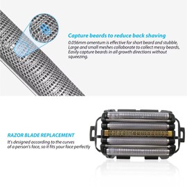 Qblahip Upgraded Electric Razor Outer Foil and Inner Blade Replacement for Panasonic ES-CLV5G ES-CLV5U ES-CLV7G ES-CLV7U ES-CLV9U